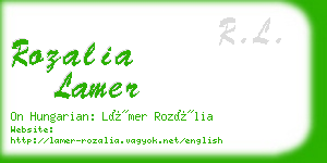 rozalia lamer business card